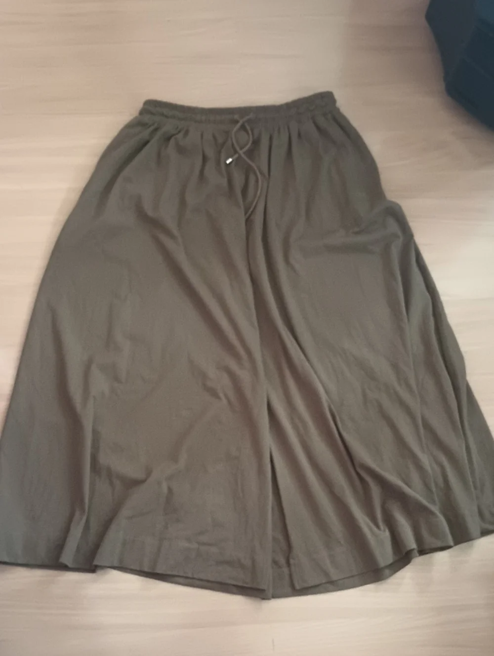 MaxMara Olive A-Line Maxi Skirt